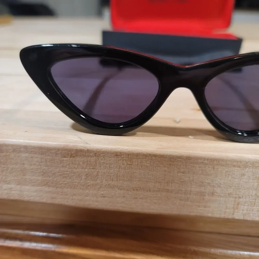 Adam Selman X Le Specs The Last Lolita 1602115 Black Cat Eye Womens Sunglasses